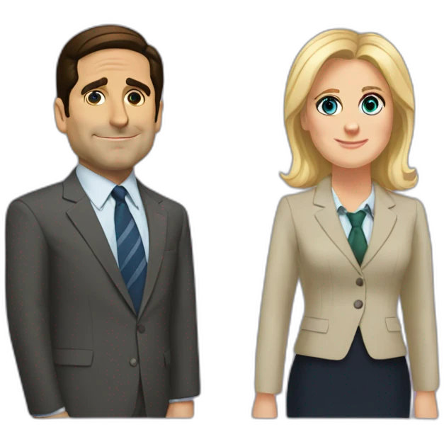 Michael Scott and Leslie Knope emoji