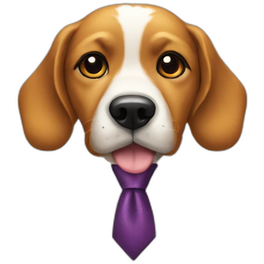 tie with a dog head emoji