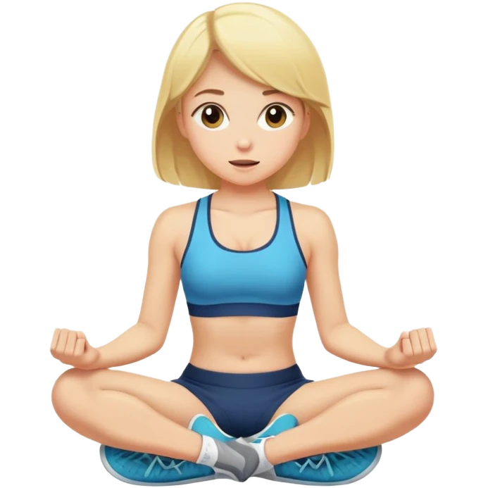 Девушка блондинка качает пресс emoji