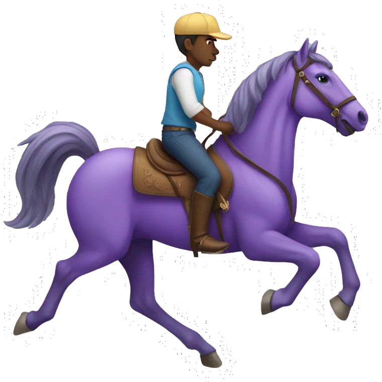 Guy riding a purple horse emoji