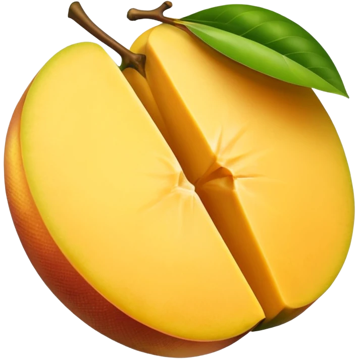 sliced mango in a square shape emoji