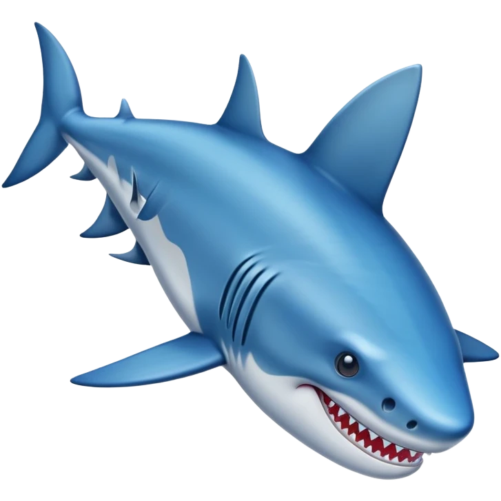 Hazme un tiburón con zapatos azules emoji
