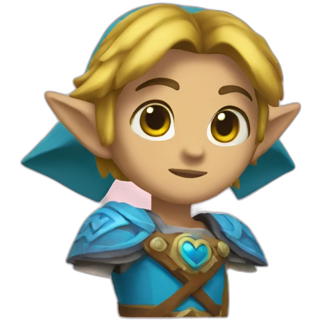 Zelda qui fait un coeur emoji