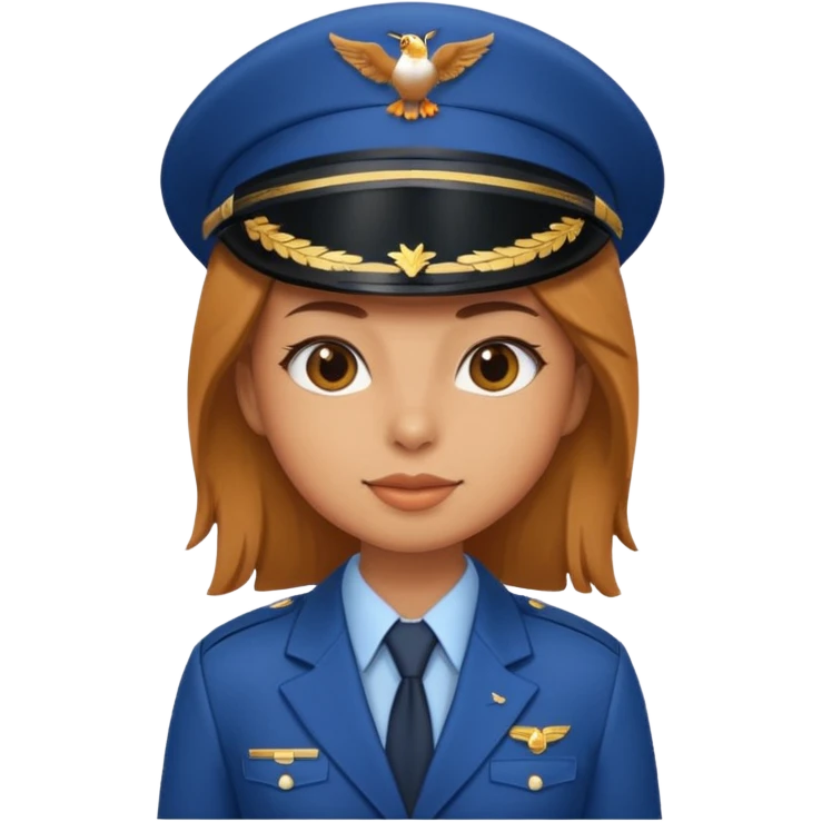 blue suited chick pilot emoji