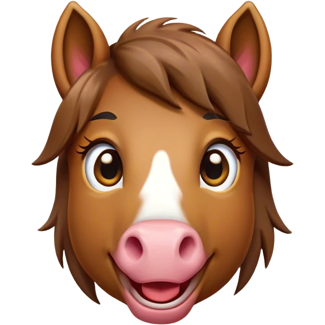 Cinematic Comical Brown Welsh Pony Portrait Emoji, Head tilted dramatically with an exaggeratedly amused expression, featuring a robust, glossy brown color, wide, comically expressive eyes full of playful disbelief, and a subtly animated, perky head, Simplified yet hilariously expressive features, highly detailed, glowing with a slightly sassy earthy glow, high shine, dramatic yet playful, stylized with an air of cheeky equine mischief, soft glowing outline, capturing the essence of a meme-worthy brown Welsh pony that looks ready to trot its way into viral fame! emoji