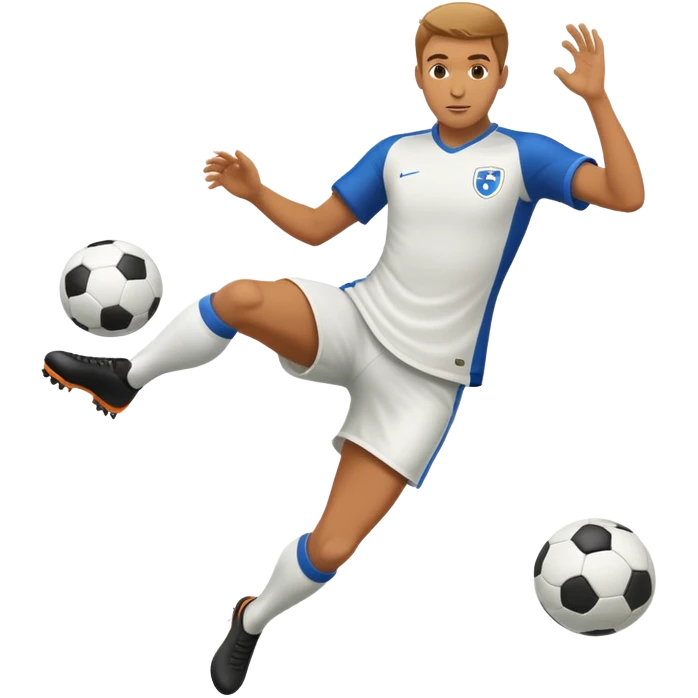 soccer player kicking a ball emoji