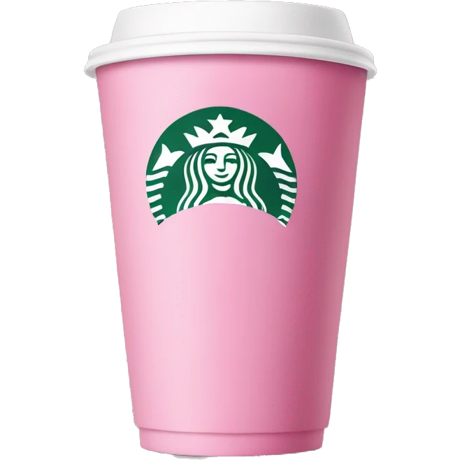pink starbucks coffee cup emoji