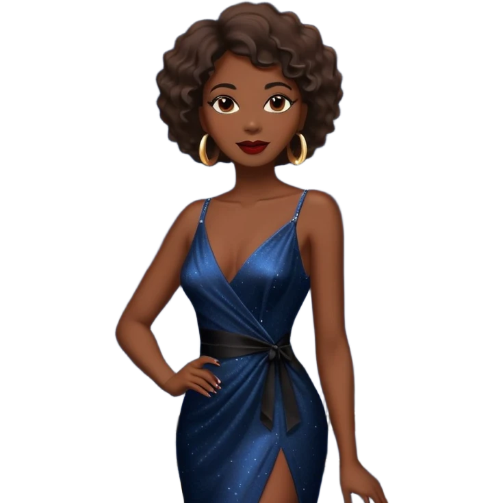 Black female jazz singer outside a jazz club at night in Paris, with city lights and Eiffel Tower in background emoji