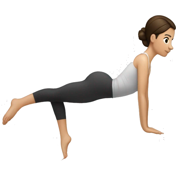 brunette white girl doing reformer Pilates emoji