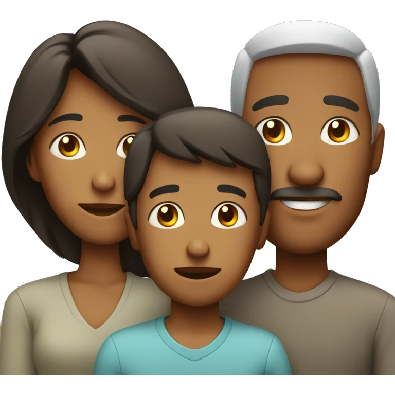 Family of father mother and two sons emoji