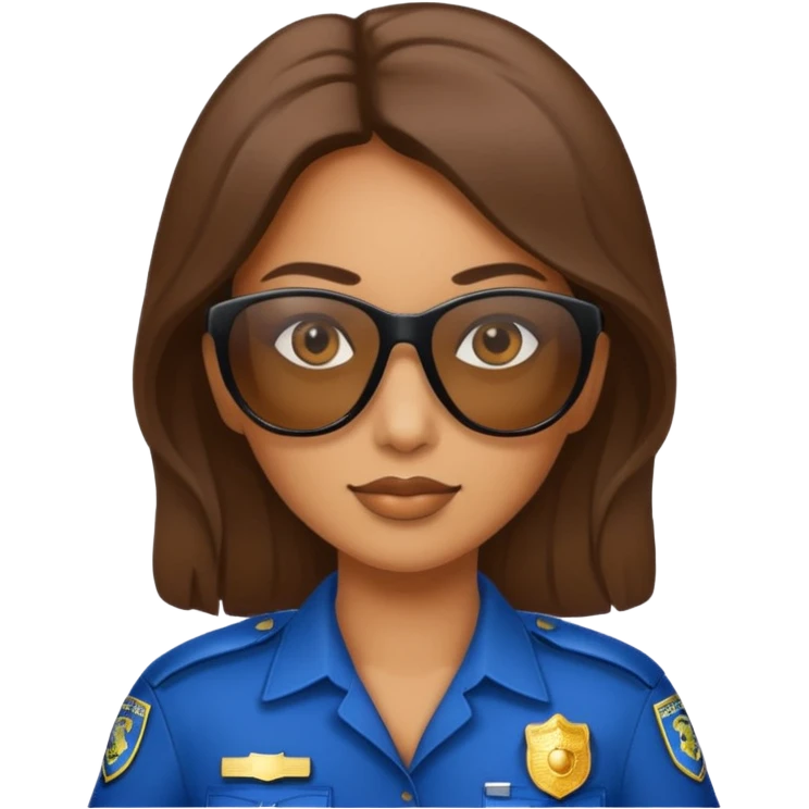woman police wearing sun glasses emoji