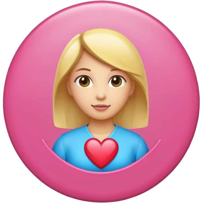 female gender symbol with heart accent classic emoji style emoji
