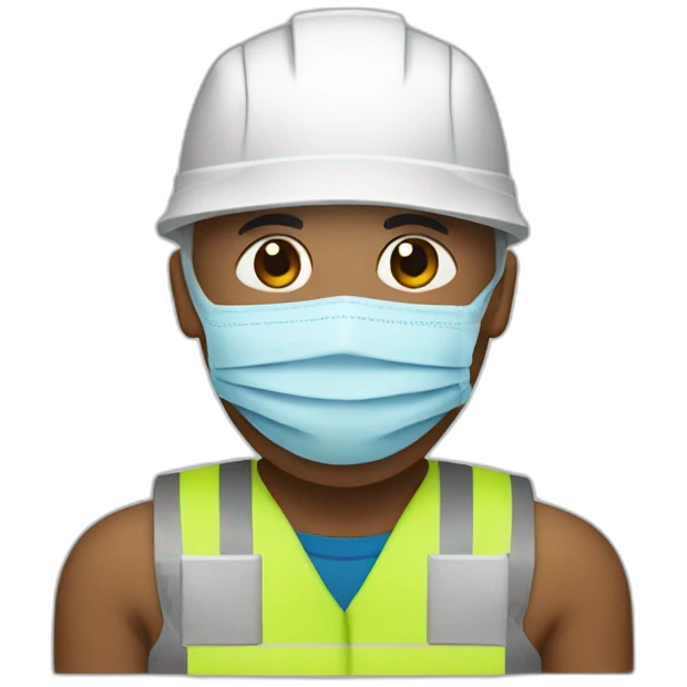 A worker with a bandaged head and arm emoji