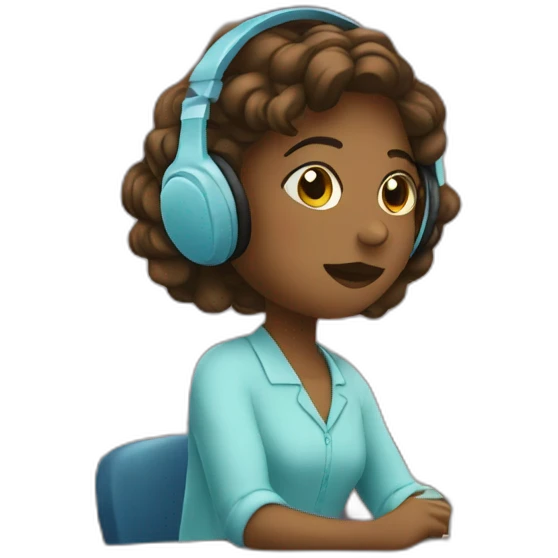 work-at-desk-night-background-and-headphones emoji