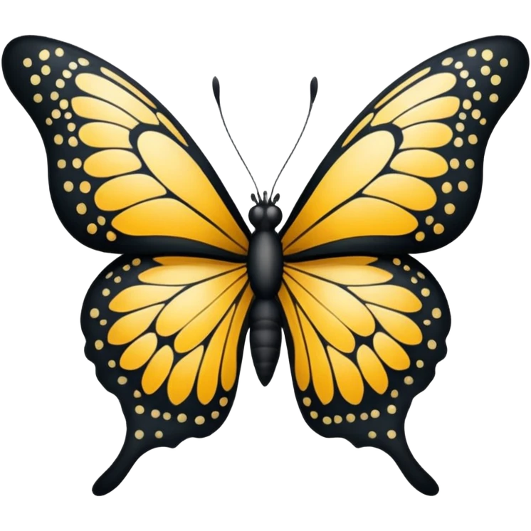 Butterfly full black emoji