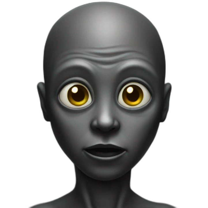 black alien emoji
