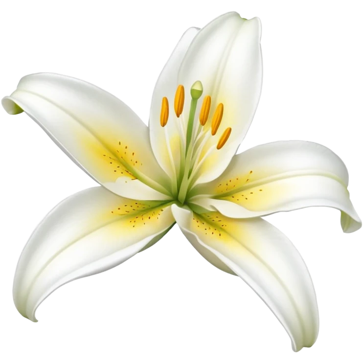 White lily flower emoji