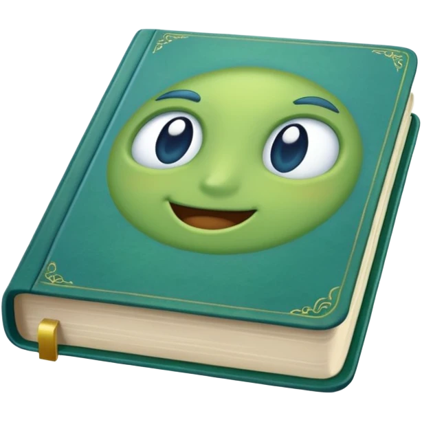 green and blue book emoji