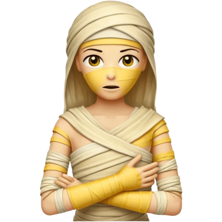 mummy Human figure wrapped in yellowed bandages, one arm stretched forward.
 emoji