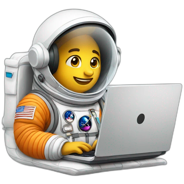 astronaut with a laptop emoji