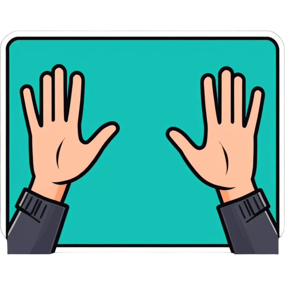 two hands making a photography frame, cropping gesture emoji