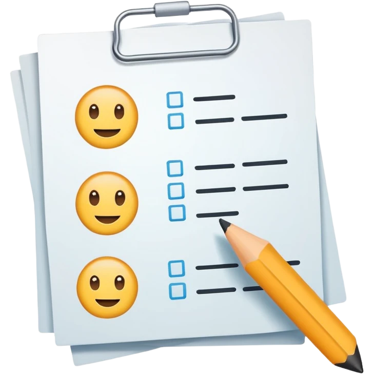 paper test with chekbox emoji