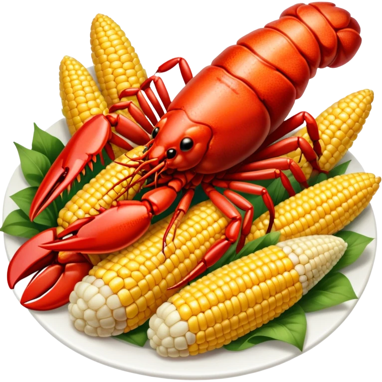 Louisiana crawfish boil with corn and potatoes emoji
