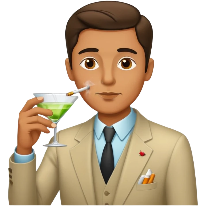 Martini smoking a cigarette  emoji