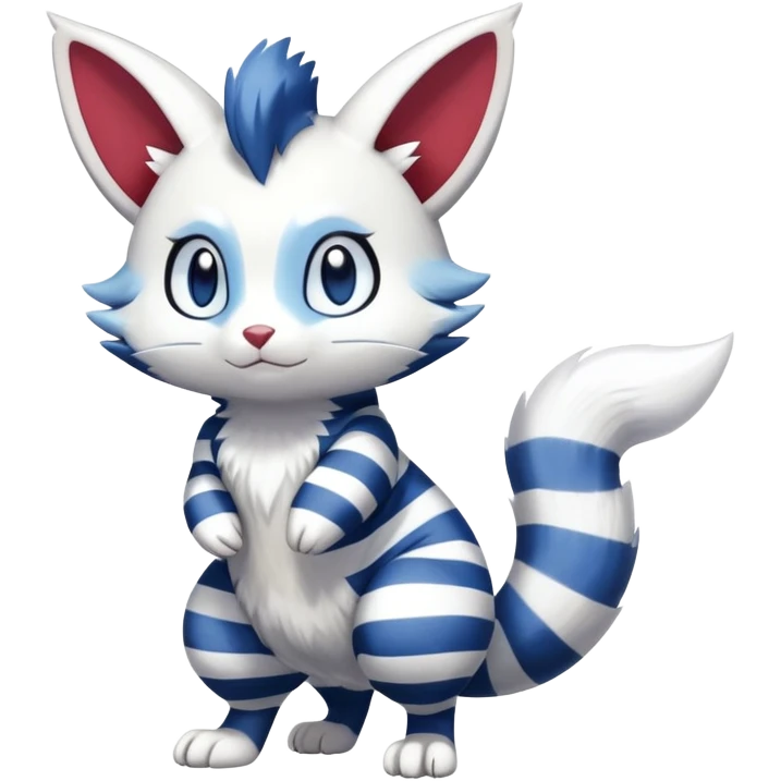 Shiny Furret-Meowstic-Zangoose-Hybrid (Full body) emoji