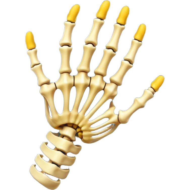 Yellow Emoji Skeleton hand emoji