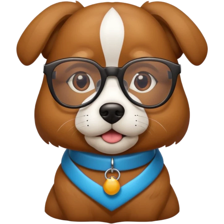 Dog with glass  emoji