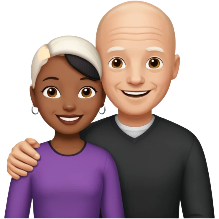 bald white stepfather black stepdaughter emoji