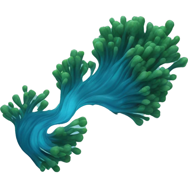 blue spirulina flowing emoji