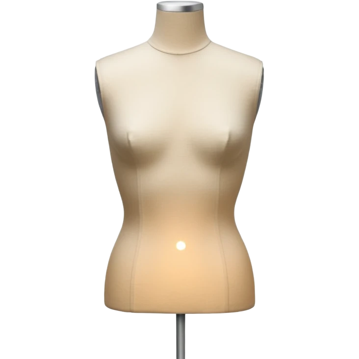 Fashion sample beige fabric mannequin torso emoji