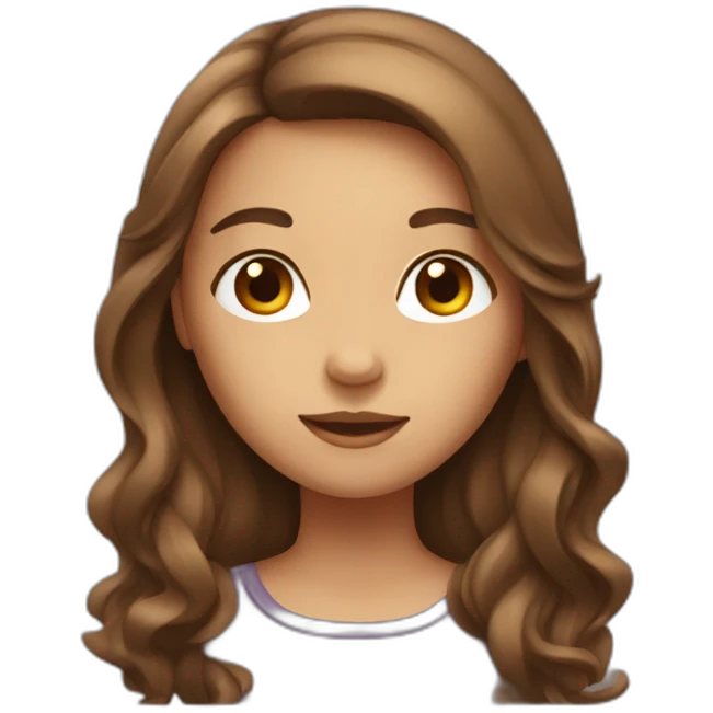 girl with long brown hair emoji