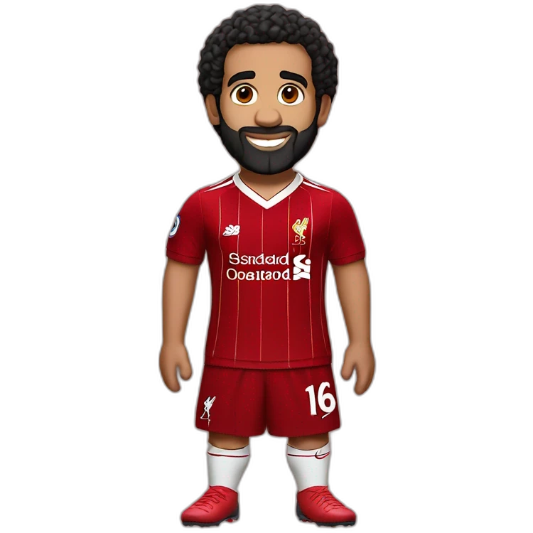 Mohamed Salah wearing Liverpool kit emoji
