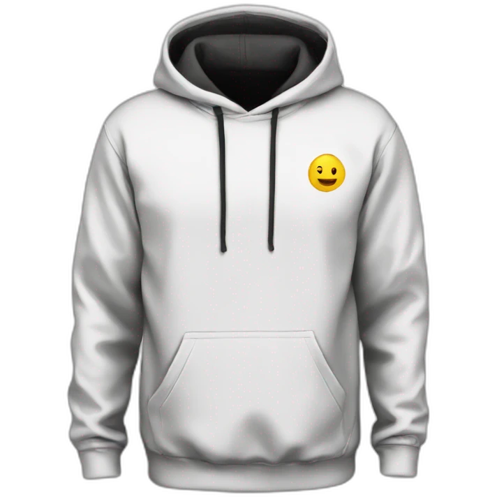 hoodie white emoji