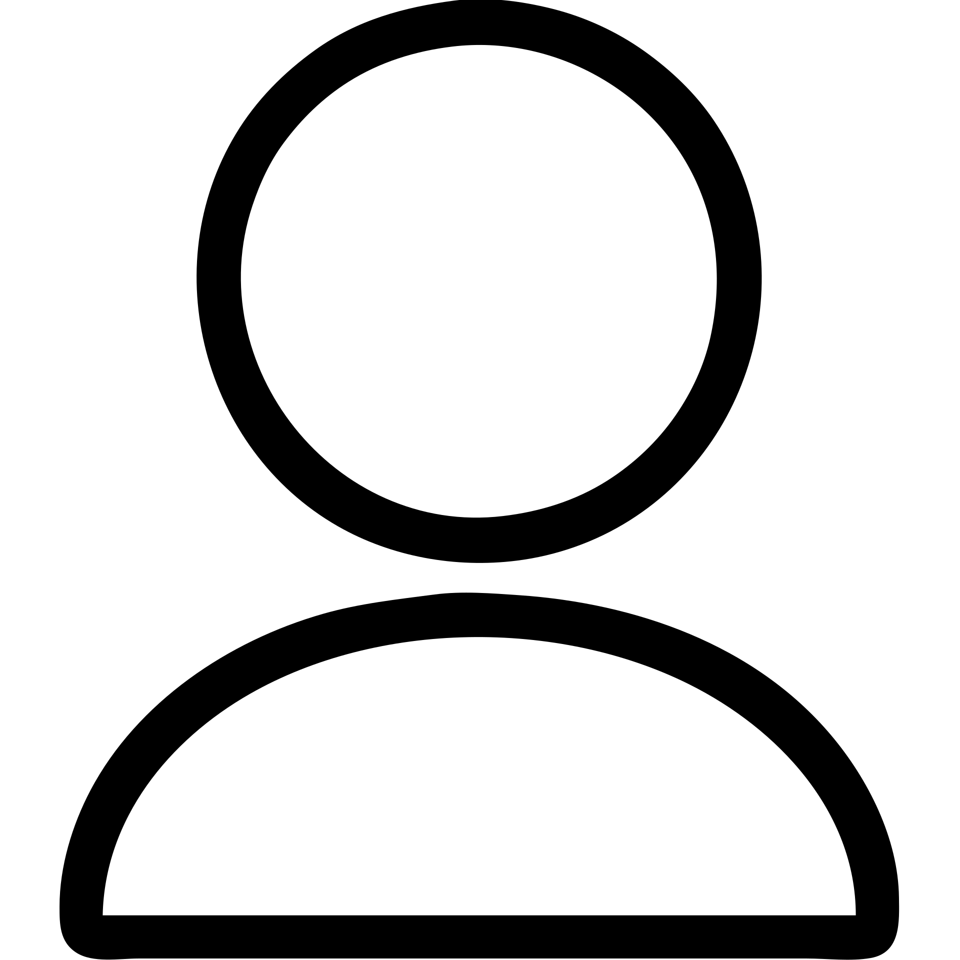 Create a simple profile (user) icon in a minimalistic style with a thick gray outline, no fill, no text, transparent background. Match the style of the previous sparkles icon with thick outline. emoji