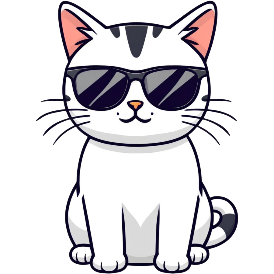 Cat with sunglasses emoji