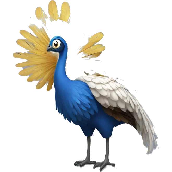 paon with open feather emoji