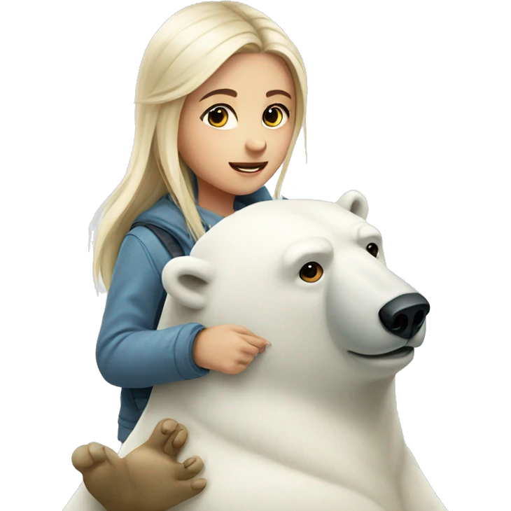 Polar bear with a girl emoji