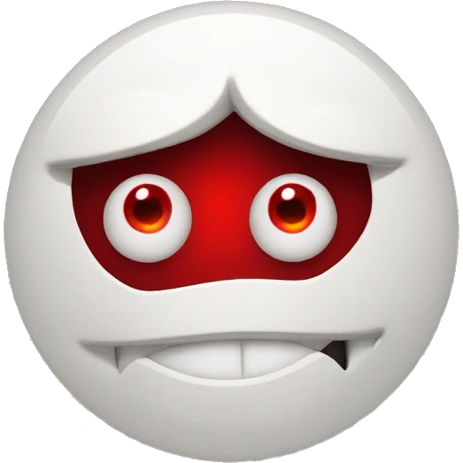 Smiley face with red eyes emoji