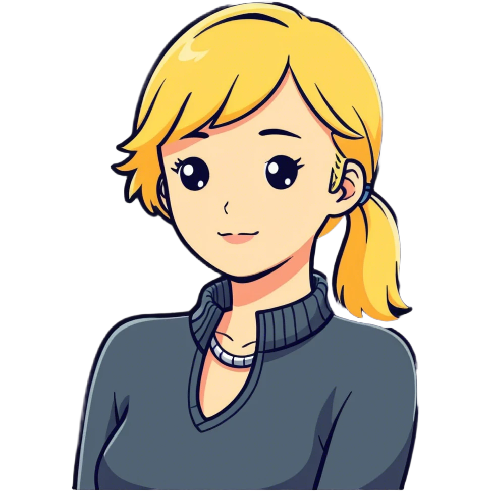 blonde girl holding neck emoji