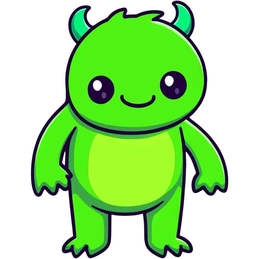 cute green monster emoji