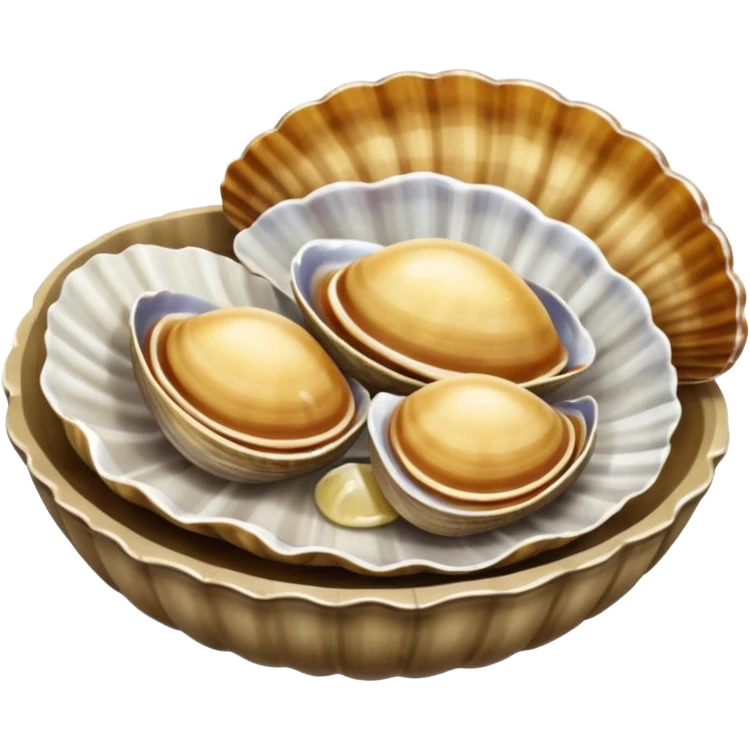 opened clams with meat emoji