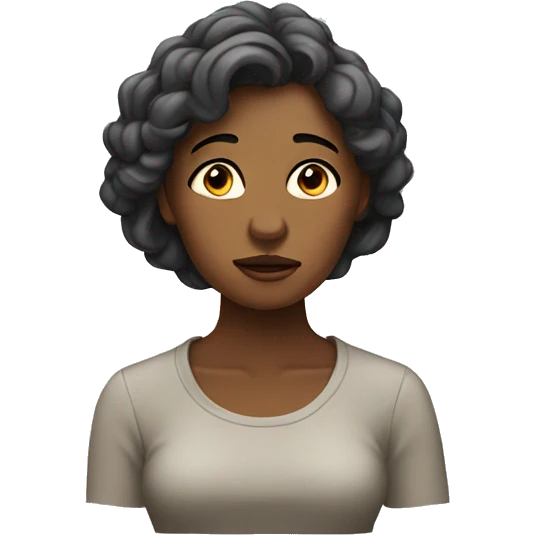 Lost in thought woman emoji