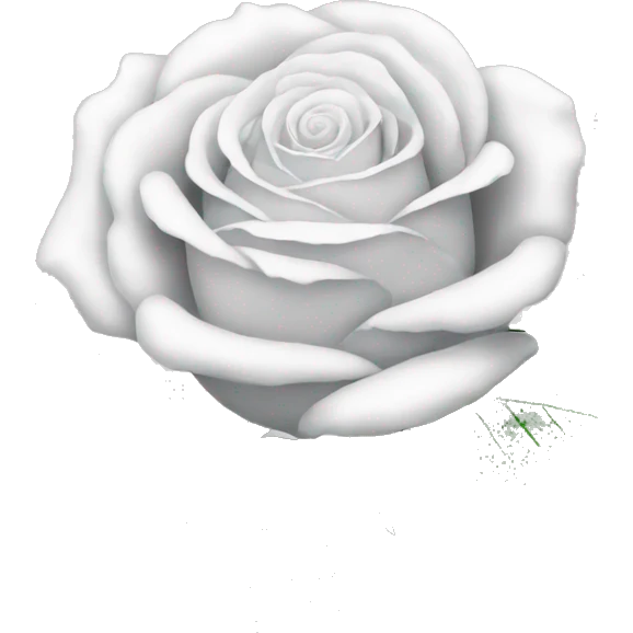 White glitter rose  emoji