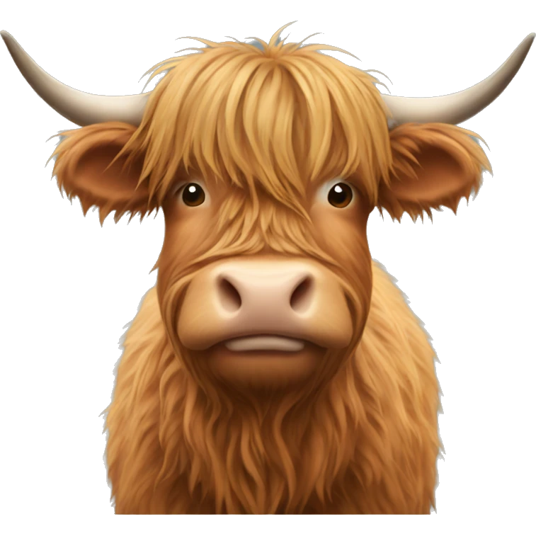 Highland cow from the side emoji