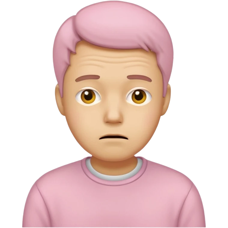 the embarrassed man in soft pink, beige and yellow pastel colors emoji