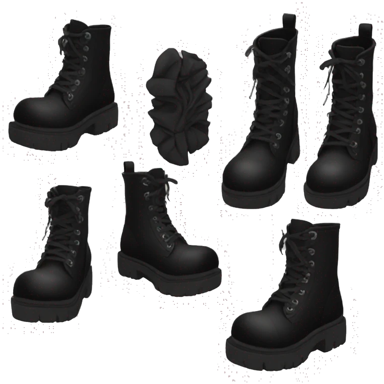 Black goth boots emoji